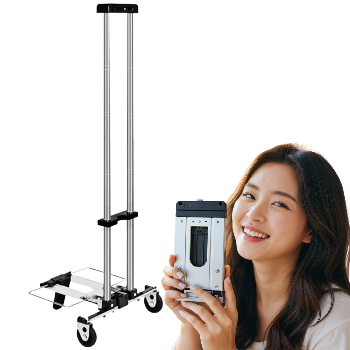 1kg 초경량 휴대용 접이식 쇼핑카트 우리왔다 miniBOXer 핸드카트 캐리어 트롤리