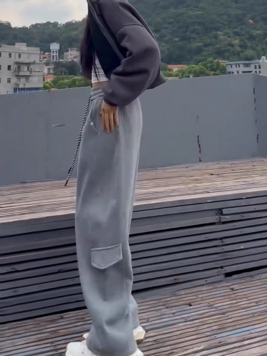 ［호재 ］포켓장식 기모 팬츠 - 상세 이미지 2