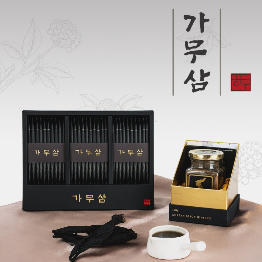 기력보충 가무삼 흑삼분말스틱 고함량 진세노이드 가무삼 분말 선물용 - 메인 이미지