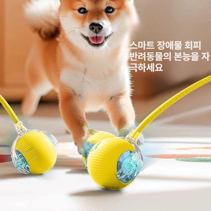 강아지 자동 전동 장난감 내구성 점핑 공 스마트 반려견 놀이용 소형 폼 볼 - 상세 이미지 5