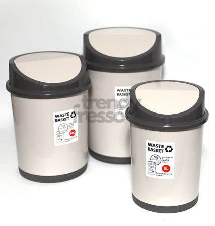 [트렌디프레소협력사]데이슬롯 휴지통 5L 쓰레기통 거실 분리수거