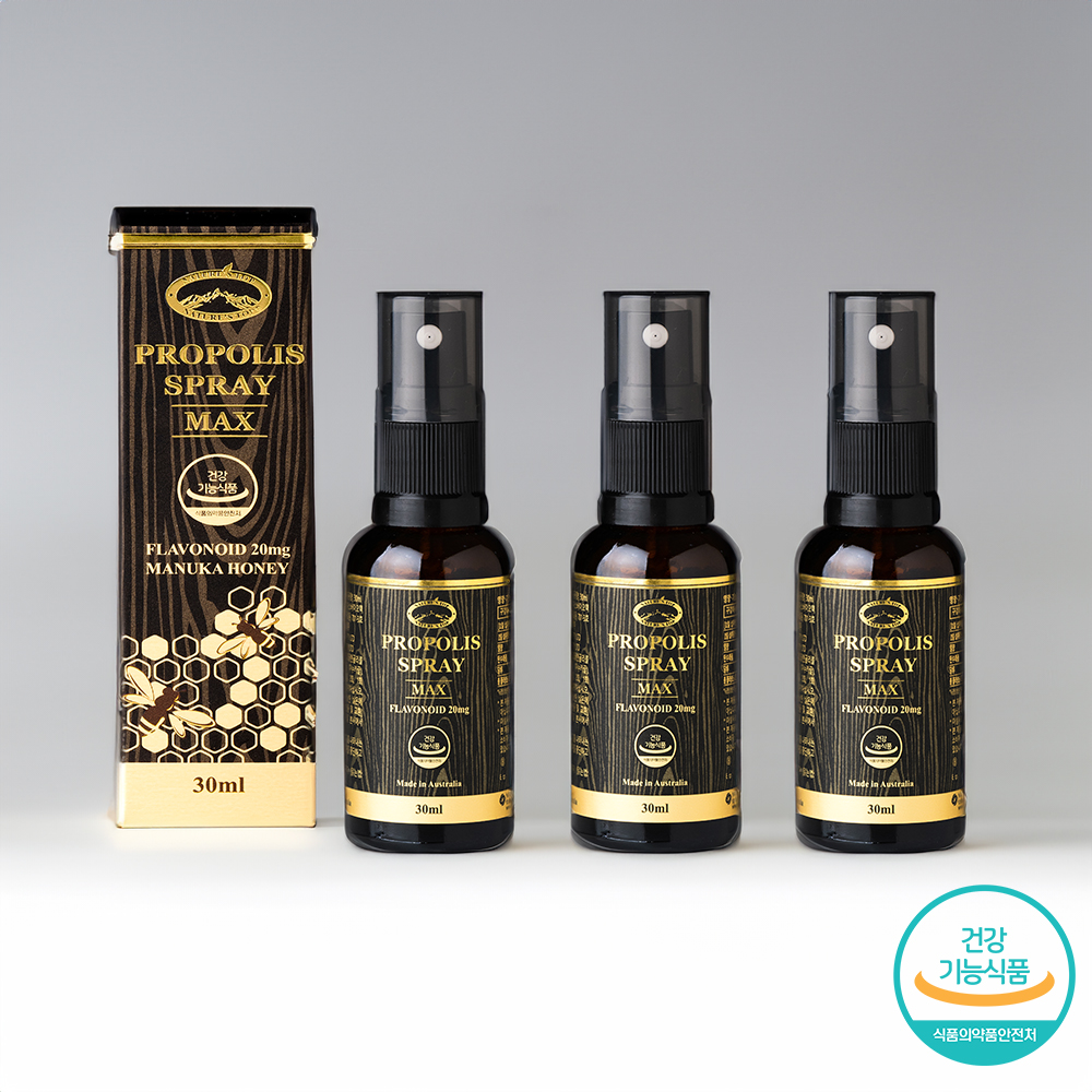 마누카꿀 프로폴리스 구취 입냄새 케어 환절기 목건강 구강스프레이 30ml, 3개 - 상품 이미지