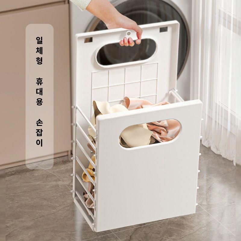 벽부형 슬림 수납장 문틈 문뒤 정리 선반 화이트 1개 - 상세 이미지 4