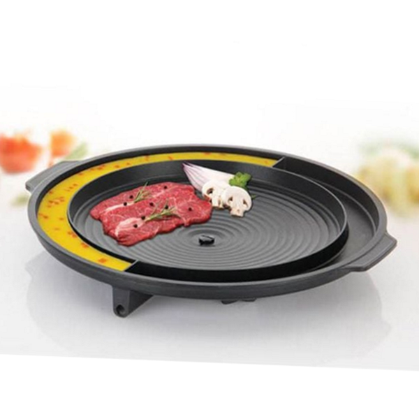 알루미늄 계란 찜 구이 팬 테두리 삼겹살 구이 팬 가정용 - 메인 이미지