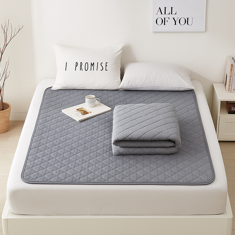 온휴 침대 전기요매트 캠핑전기요 탄소전기요 카본 초극세사 싱글, 100X180cm, 연그레이