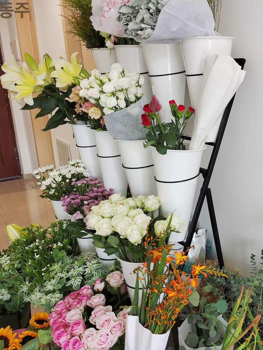 계단식 화분진열대 베란다 정원 플라워 선반 3단 거치대 - 상세 이미지 2