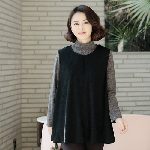 엄마옷 조이마담 J3086 A라인 트임 베스트 조끼 중년여성의류 - 상품 이미지