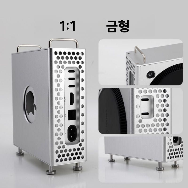 MAC mini M4 거치대 알루미늄맥 스탠드 브래킷 3D 프린팅 pla 실버 M4 브래킷 - 상세 이미지 3