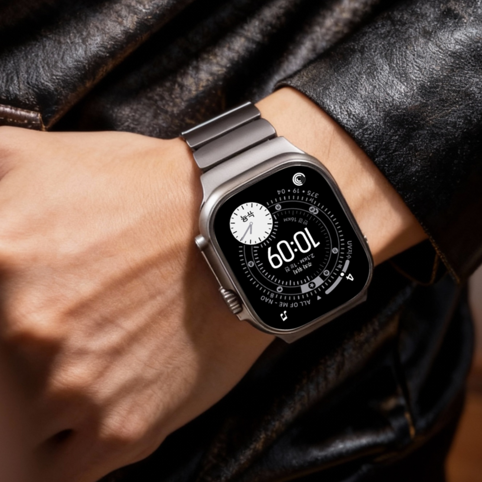 카본코리아 애플워치 메탈스트랩 링크브레이슬릿 울트라 2 3 티타늄 애차드밀 49mm