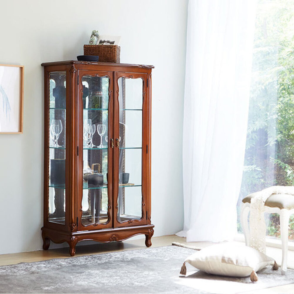 까사홈 벨라 엔틱 유리 장식장