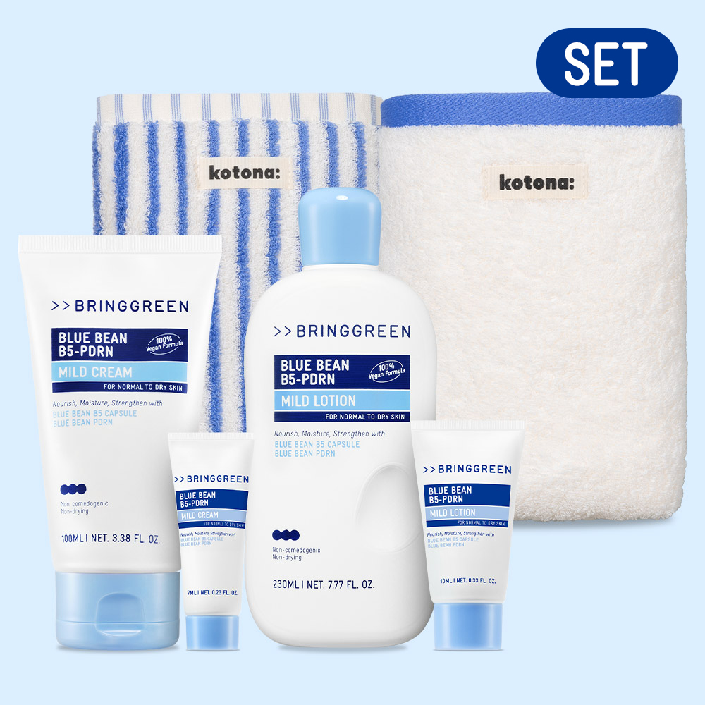 [블루빈SET] 브링그린 블루빈 B5-PDRN 마일드 로션 230ML + 크림 100ML 2종 세트 제품 이미지
