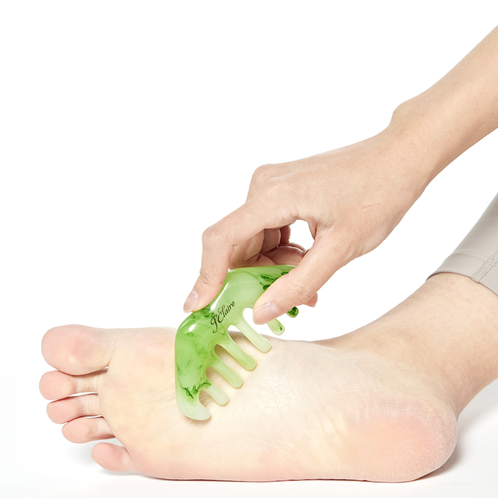제이끌레르 브러쉬 두피 괄사 마사지 마시지기 밀랍 헤어 전신 림프 경락 빗