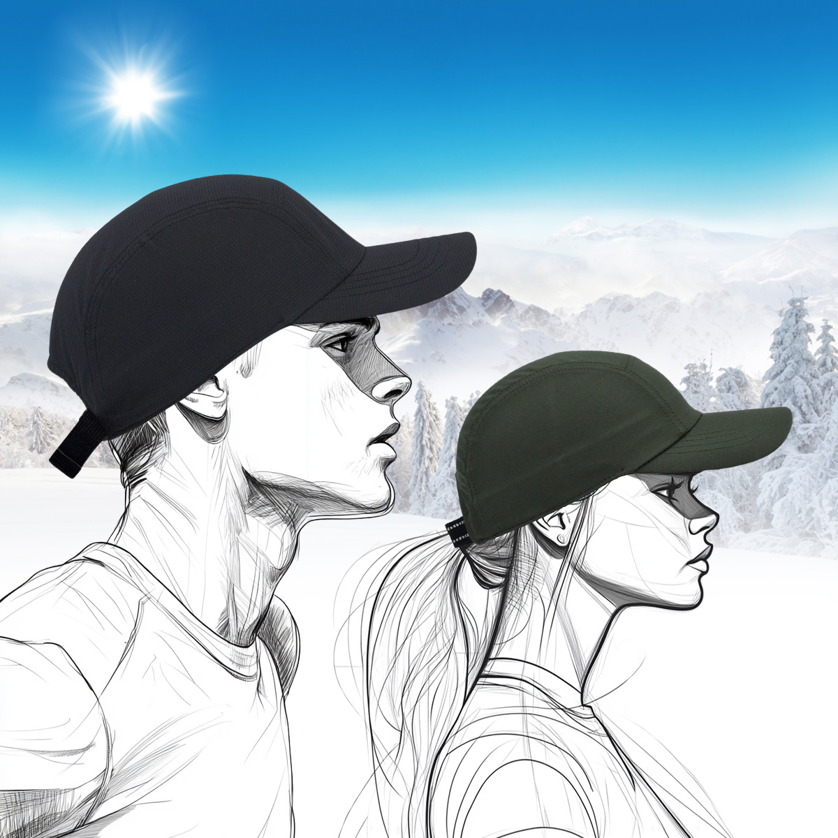 스마트런 무타공 방풍 초경량 러닝모자 겨울 런닝 국내제작 UV차단 빅사이즈 대두 캡