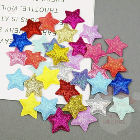 나야나스토어협력사 펠트반짝이별장식 대형 12색 공예DIY 트리꾸미기 홈데코 오너먼트세트