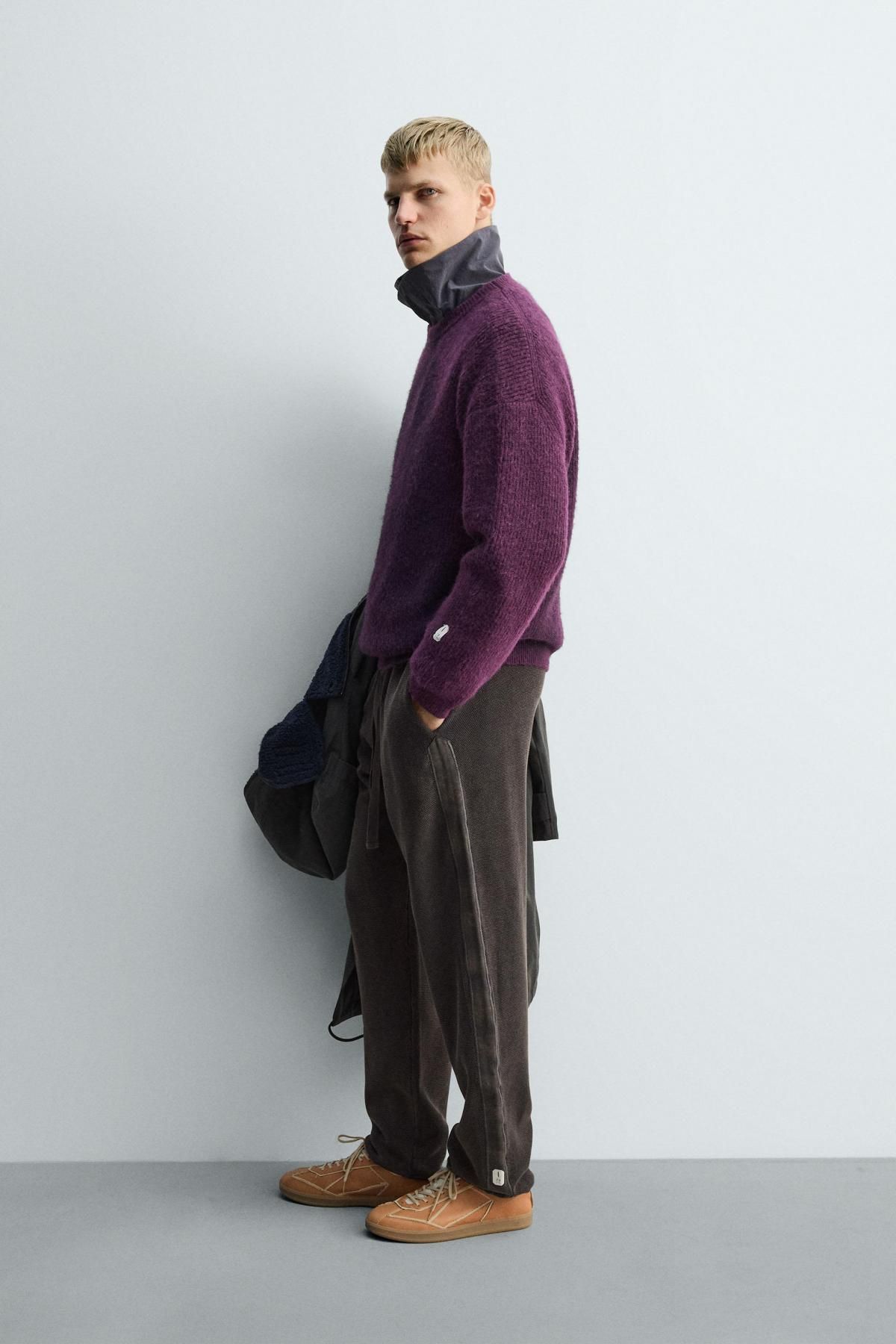 자라 코튼 니트 조거 팬츠 사이드 밴드 3284/391 NAVY BLUE - 상세 이미지 5