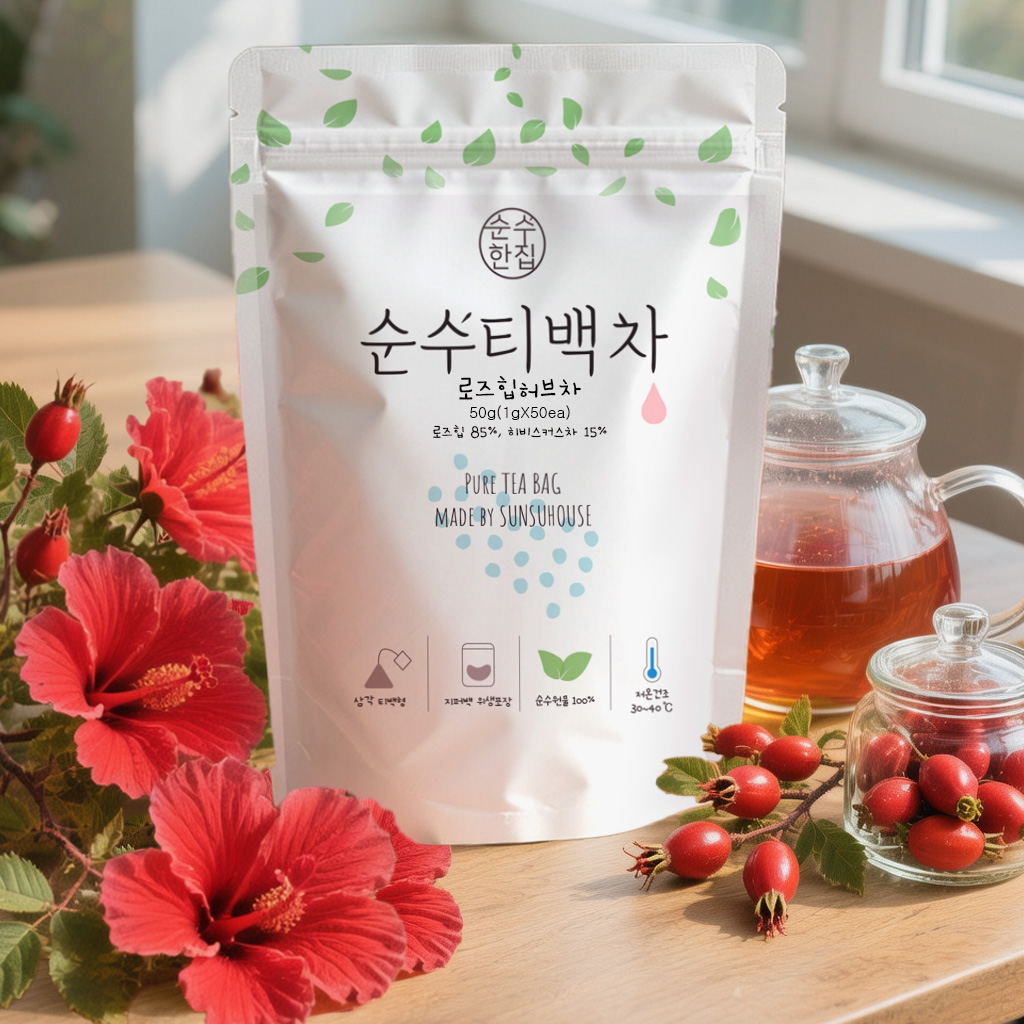 순수한집 로즈힙차 티백 50개입 - 상세 이미지 3