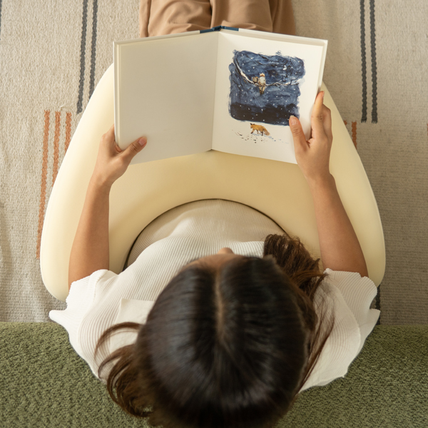 펌플렉스 레벨업쿠션150 독서 뜨개질 게이밍 반달 미용실 쿠션