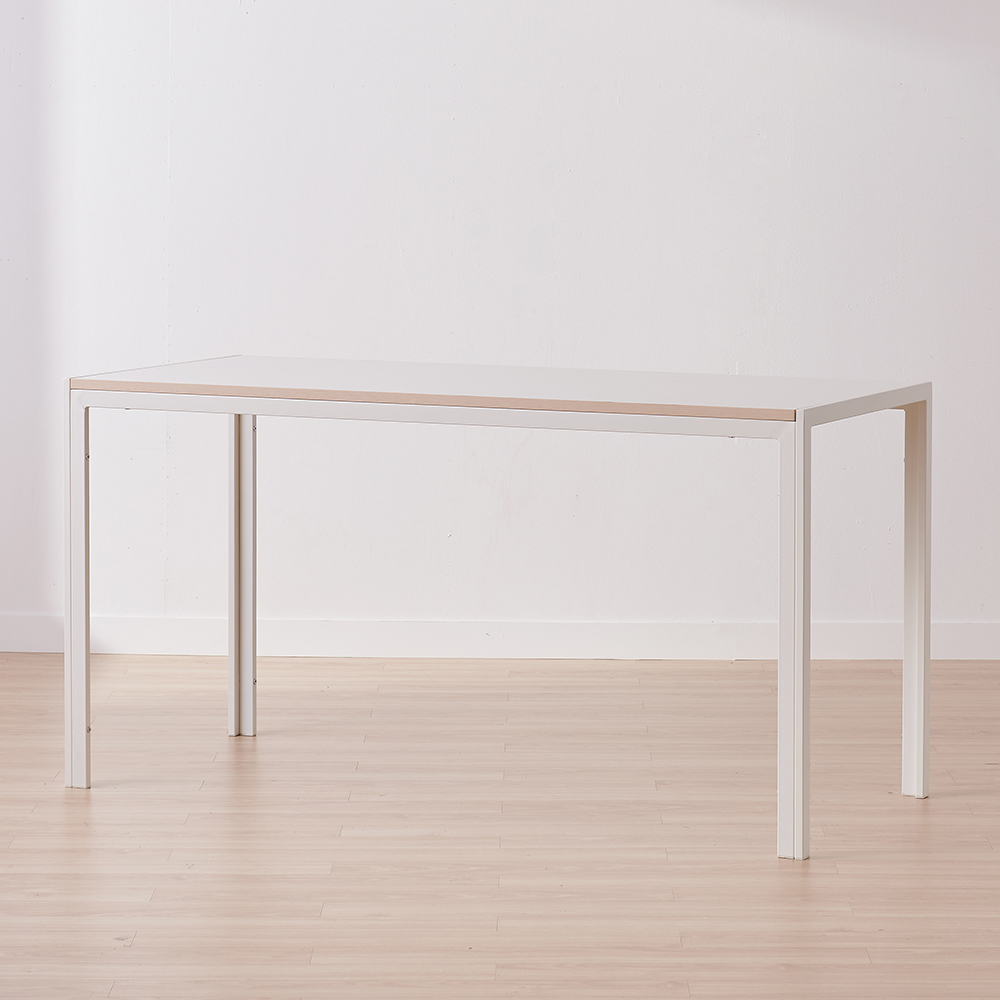 일자형 책상 학생 베이직 데스크 루멘 1400x600mm, 화이트 - 상세 이미지 4