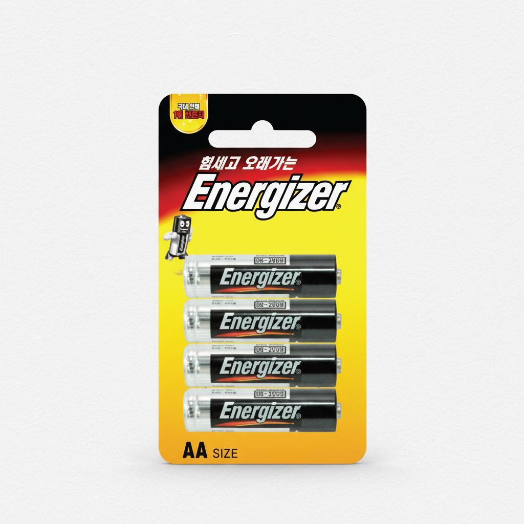 에너자이저 건전지 1.5V AA 4알 배터리 - 상품 이미지