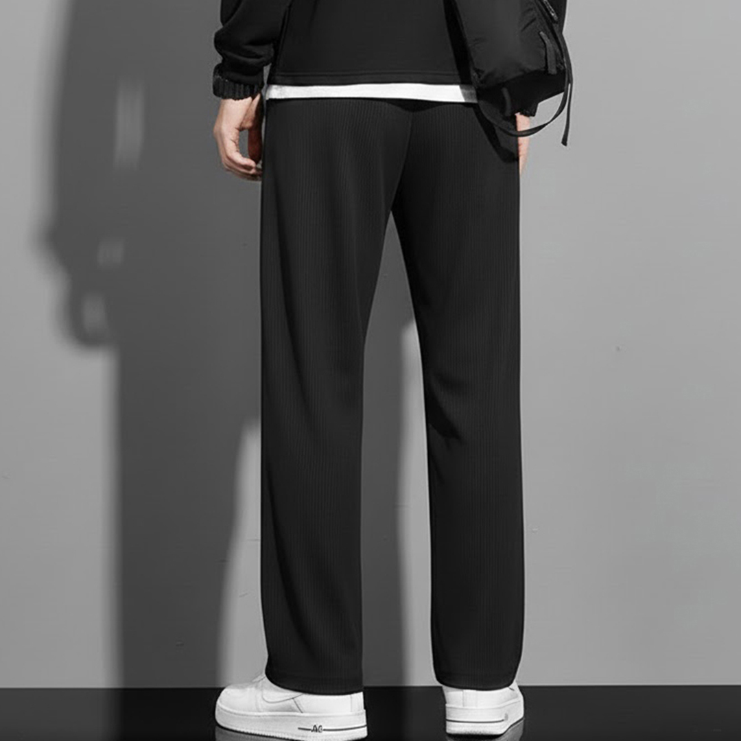 남자 기모 바지 루즈핏 일자 두꺼운 겨울 밴딩 팬츠 XL 3XL - 상세 이미지 3