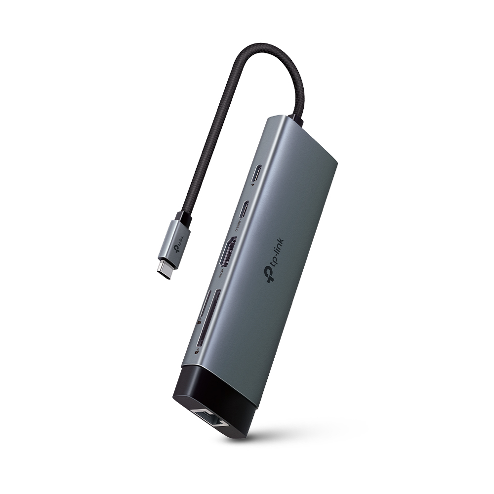 티피링크 USB-C 9포트 다기능 허브 USB 3.0 이더넷연결 HDMI SD카드리더 UH9120C - 상품 이미지