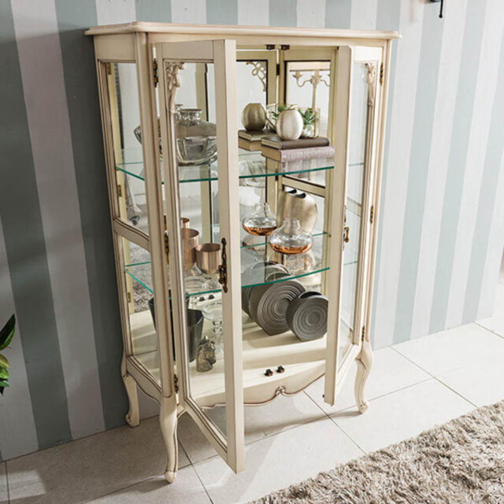 까사홈 샤넬르 엔틱 아이보리 장식장