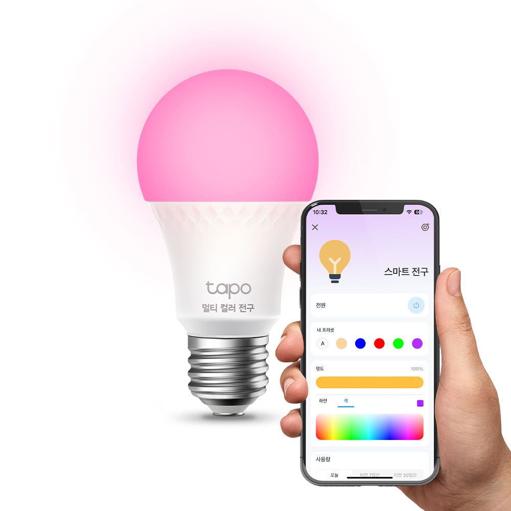 티피링크 공식몰 티피링크 Tapo L535E 1100루멘 스마트 멀티컬러 LED 조명 9W 전구색