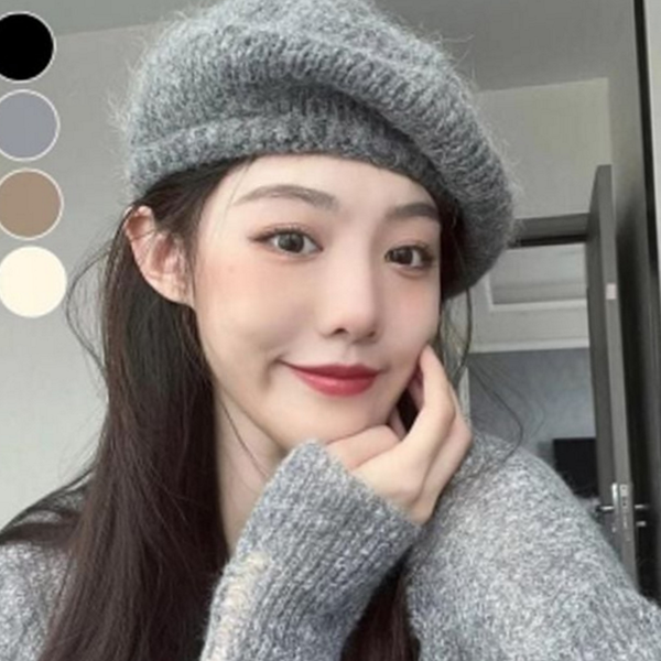 데일리 여성 베레모 따뜻한 베레모 겨울 여자 모자 - 상품 이미지