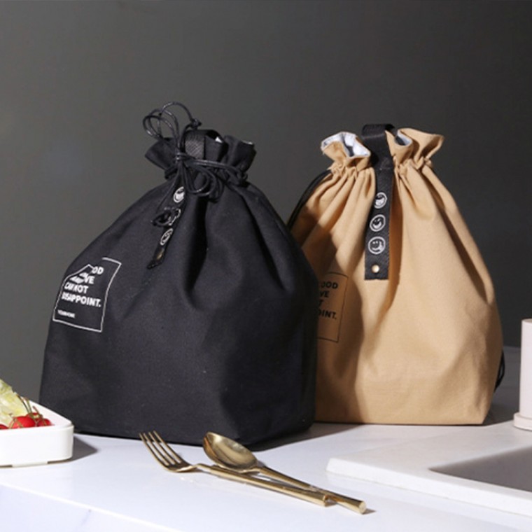 버킷 보온 보냉백 등산 캠핑용 피크닉 도시락 런치 가방 복조리 파우치