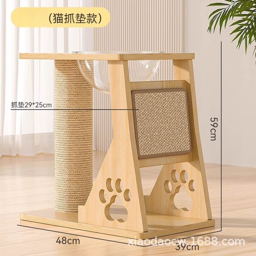 고양이 스크래쳐 대형 기둥 계단 우주선 투명캡슐 반려묘 놀이터 패드형 600x190x400 - 상품 이미지