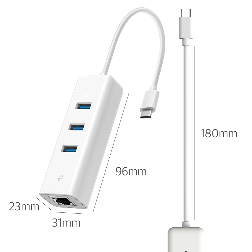 티피링크 UE330C 3포트허브 USB3.0 기가비트 유선 랜카드 랜선젠더 이미지 6