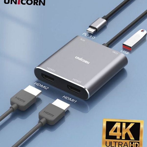듀얼 c 타입 hdmi 컨버터 모니터 usbc 타입 컨버터 노트북 - 상품 이미지