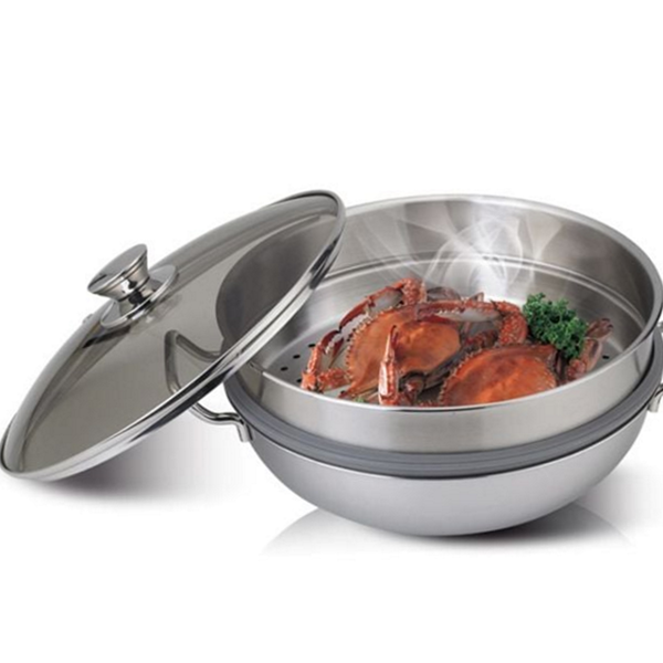 다용도 스텐 찜 냄비 인덕션 스텐 찜통 36cm 2단 주방