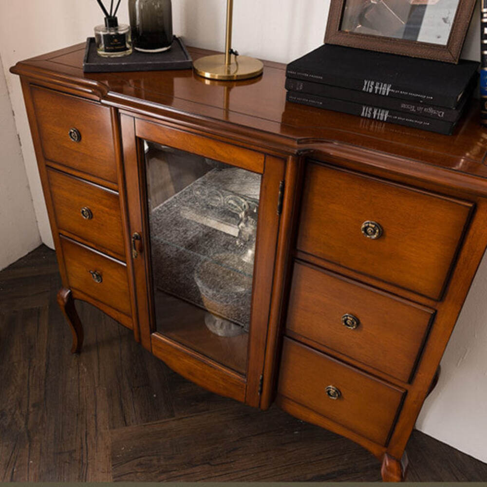 까사홈 러브썸 엔틱 유리 부페장