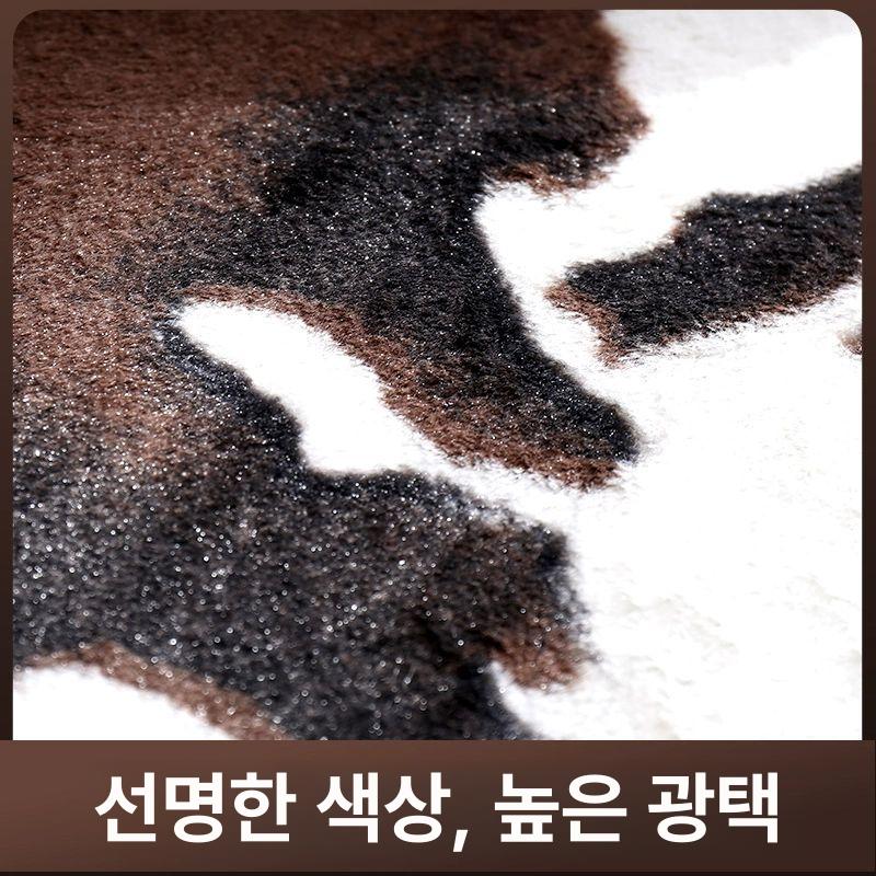 소가죽 러그 송치 카페트 거실 침실 바닥 인테리어 매트 - 상세 이미지 2