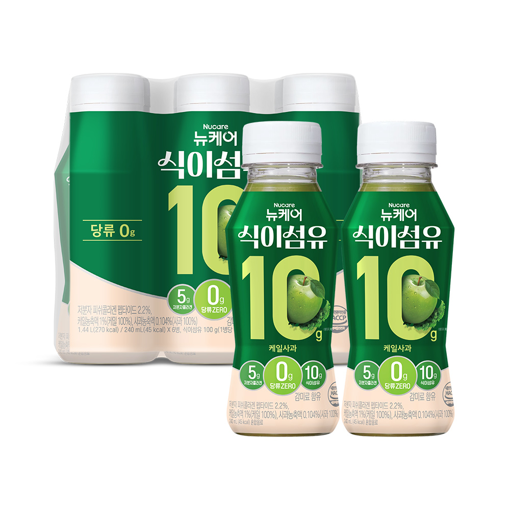 뉴케어 식이섬유 10g 케일사과맛 240ml, 12개 - 상품 이미지