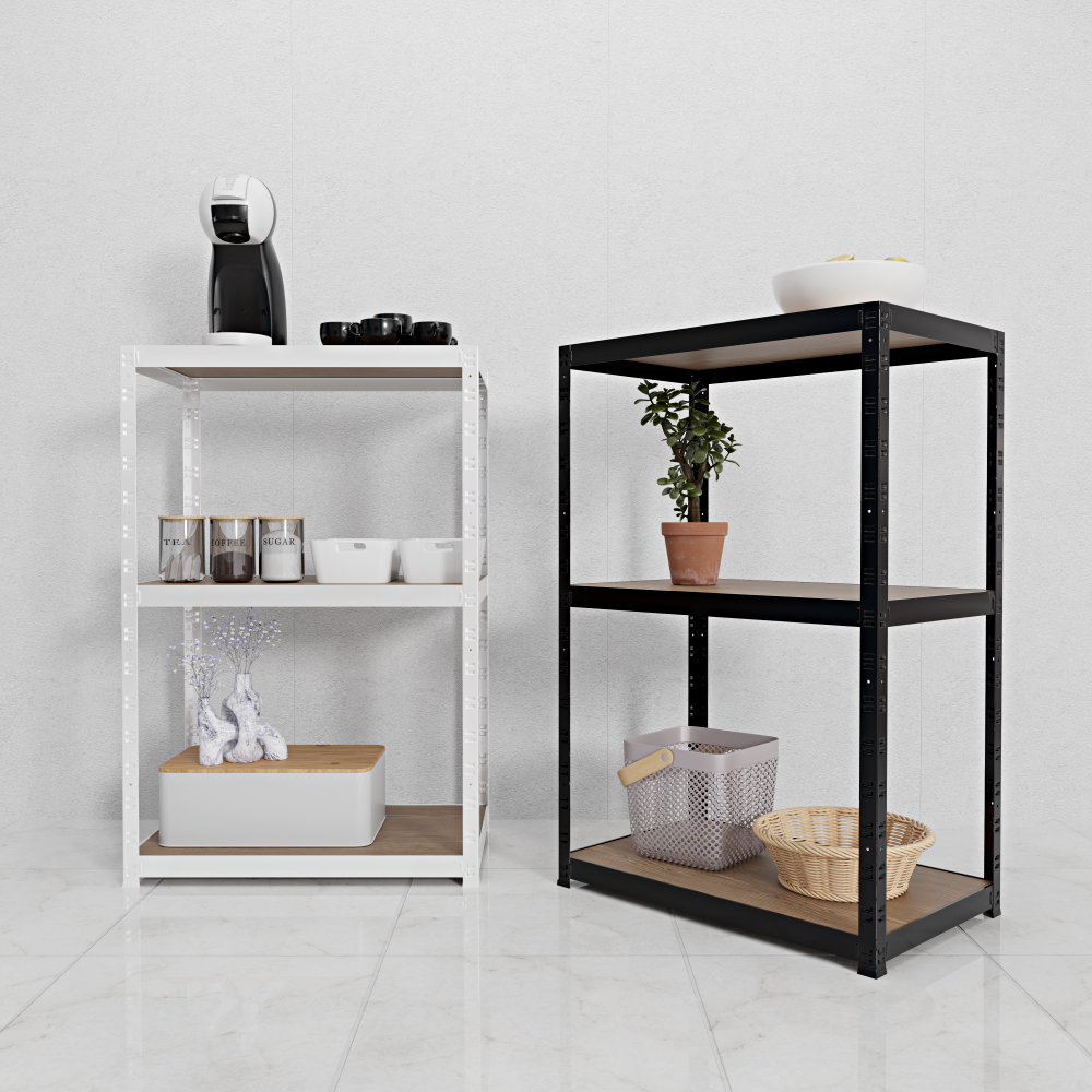 랙셈블 철제선반 조립식앵글 경량랙 베란다 창고 무볼트 선반 800300600 3단