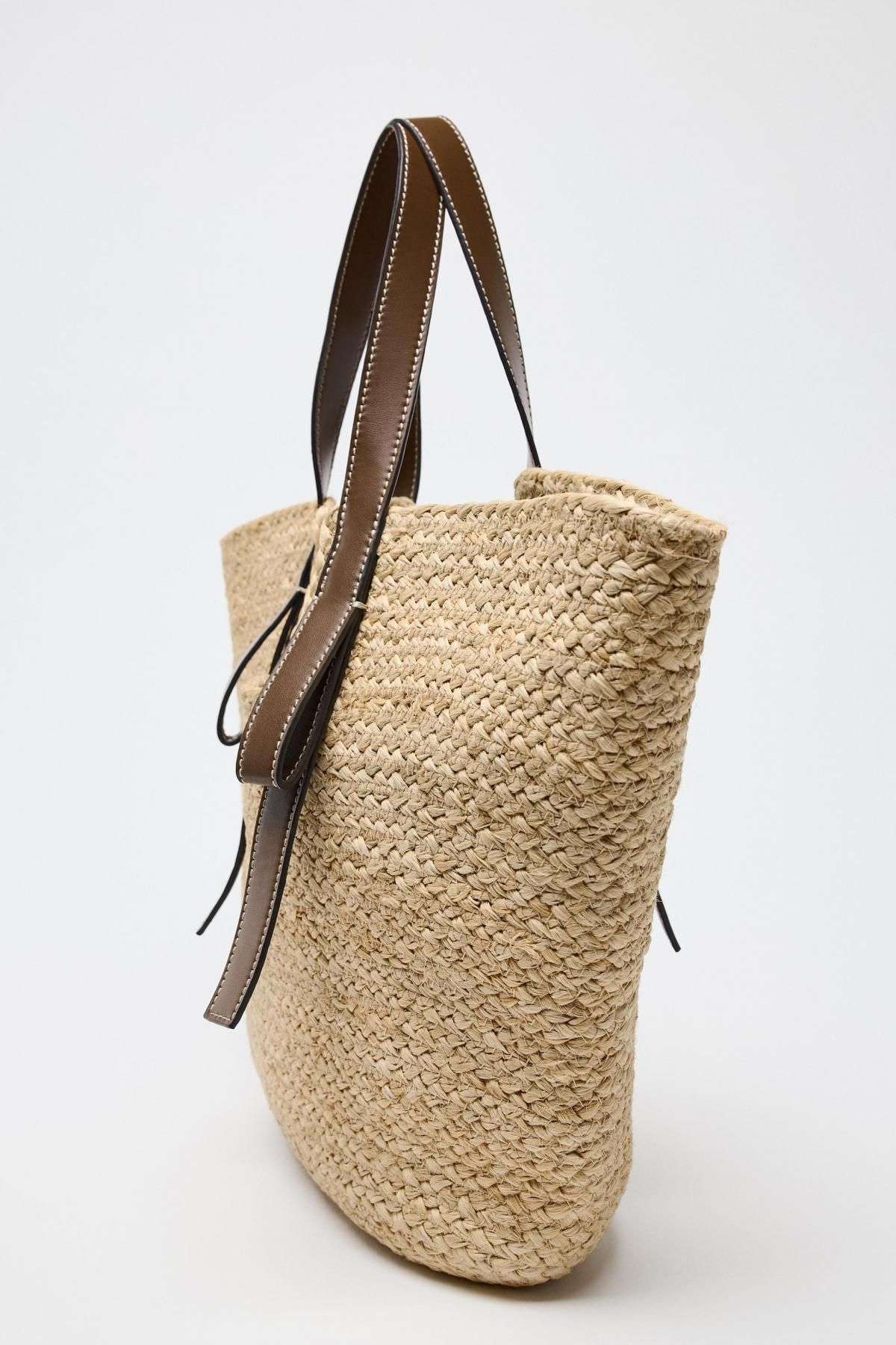 자라 내추럴 라탄 BRAIDED 쇼퍼백 6881/510 DARK TAN - 상세 이미지 2