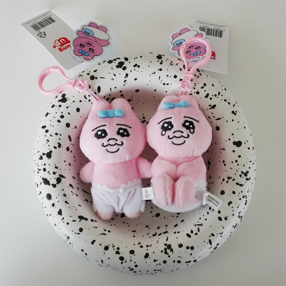 빤쮸토끼 오빤쮸 토끼 우사기 인형 키링 10cm 2종 오판츄 가방 열쇠 고리 굿즈 백꾸 - 상품 이미지