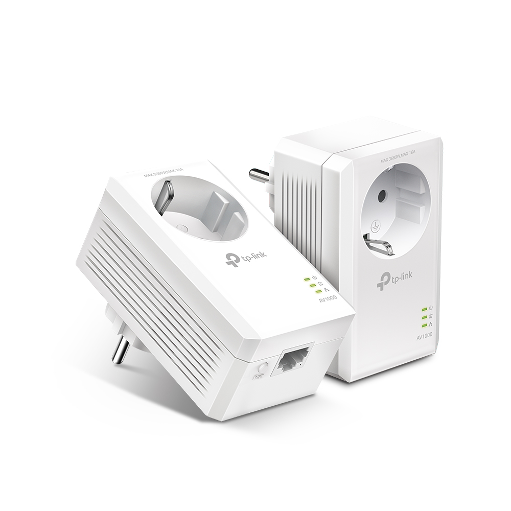 티피링크 TL-PA7017P KIT AV1000 기가비트 패스스루 PLC 스타터 키트 전원 벽플러그 어댑터 - 상품 이미지