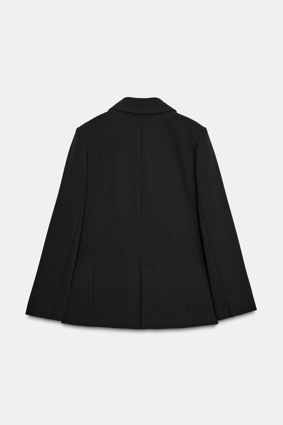 자라 더블브레스트 라펠 블레이저 아플리케 9310/593 BLACK 이미지 8