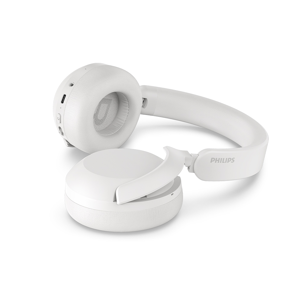 필립스 LDAC ANC 노이즈캔슬링 무선 블루투스 헤드셋 TAH8000 화이트 상세 이미지 5