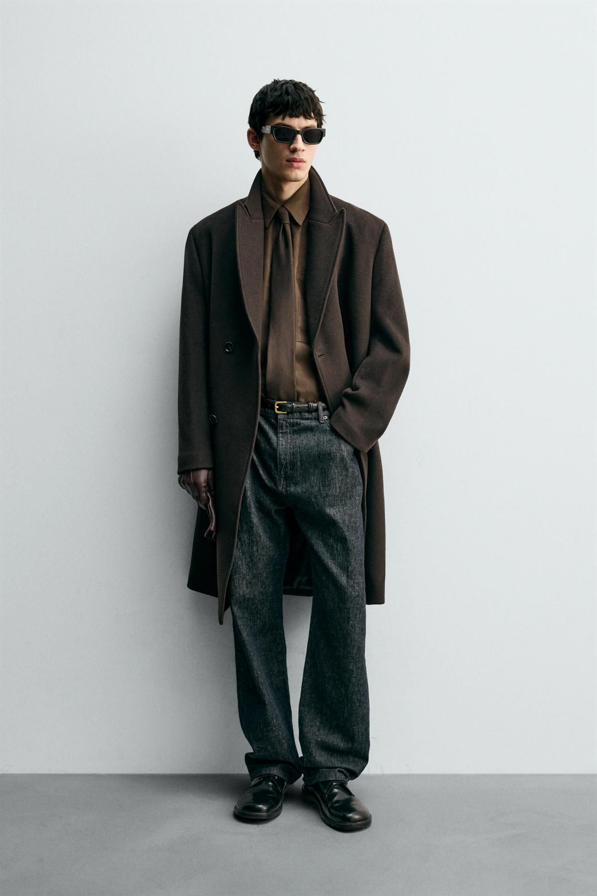 자라 울 캐시미어 더블 코트 5854/309 BROWN - 상세 이미지 2