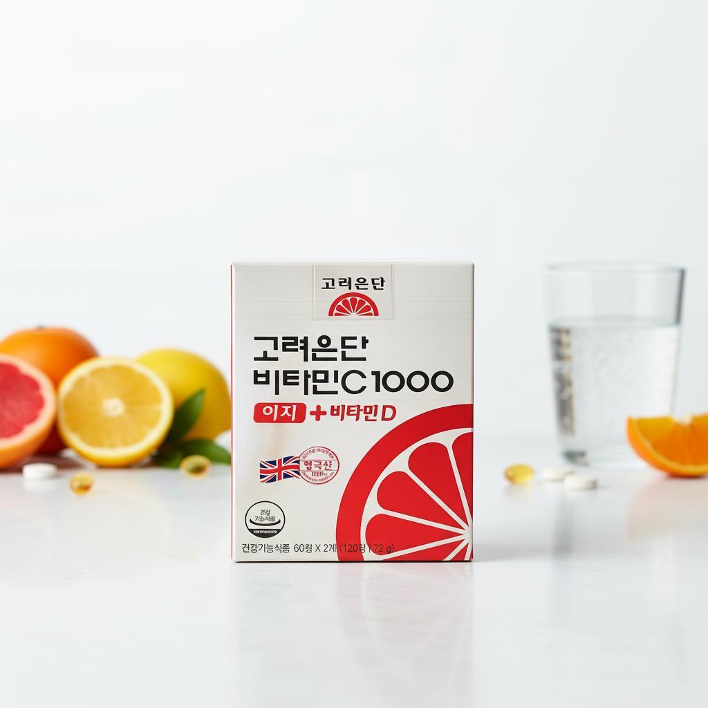 고려은단 비타민C1000 이지 + 비타민D 600mg x 120정 1박스 - 상품 이미지
