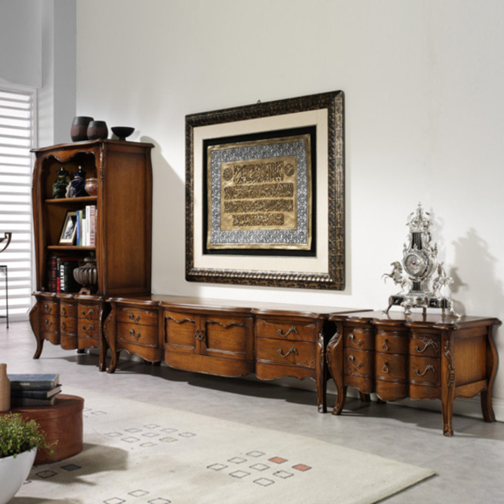 까사홈 라인브리즈 엔틱 오픈 장식장