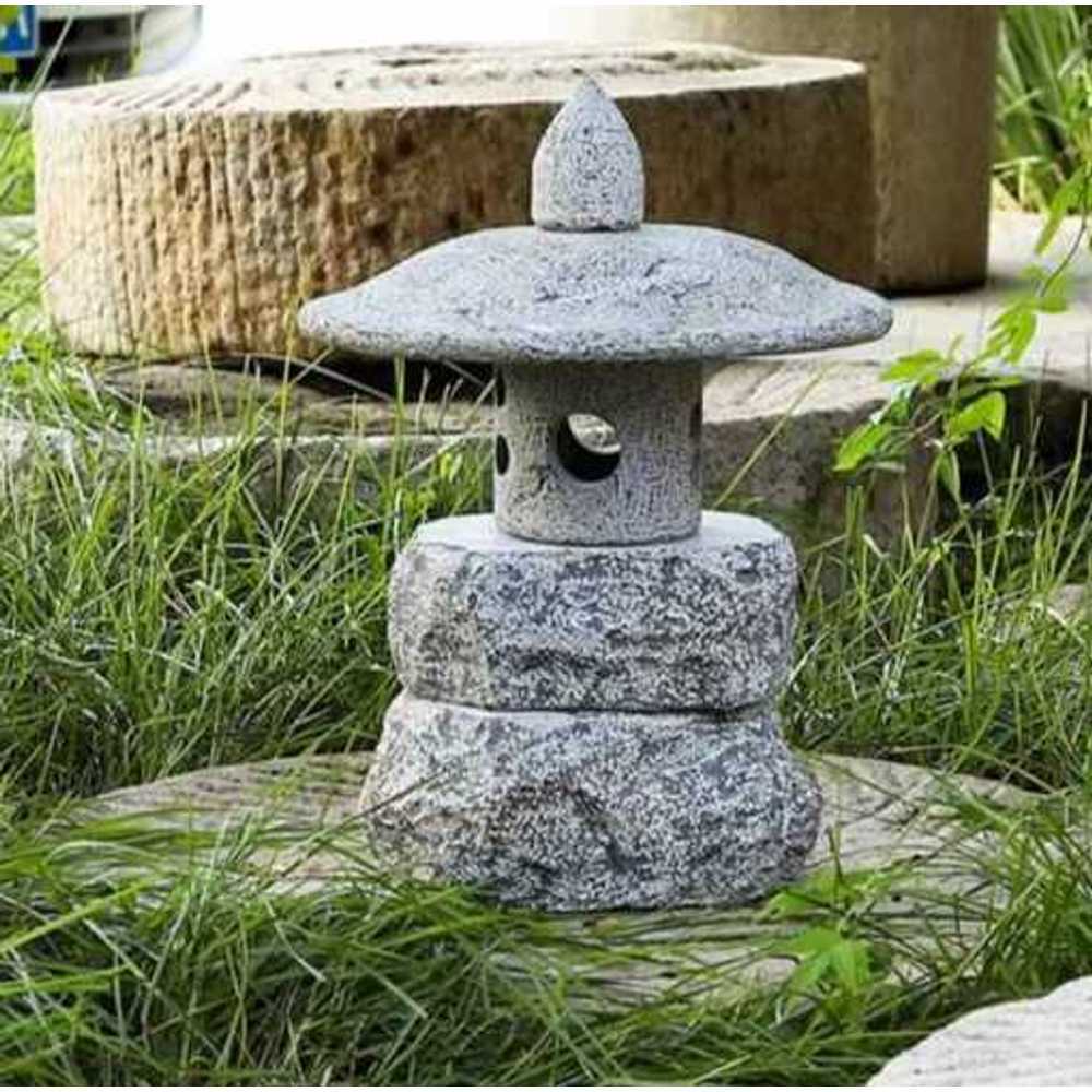 석조 석등 석탑 정원 조경 장식품 전통 인테리어용 A 40cm - 상품 이미지
