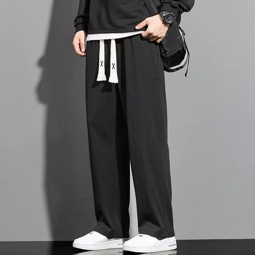 남자 기모 바지 루즈핏 일자 두꺼운 겨울 밴딩 팬츠 XL 3XL - 상세 이미지 2