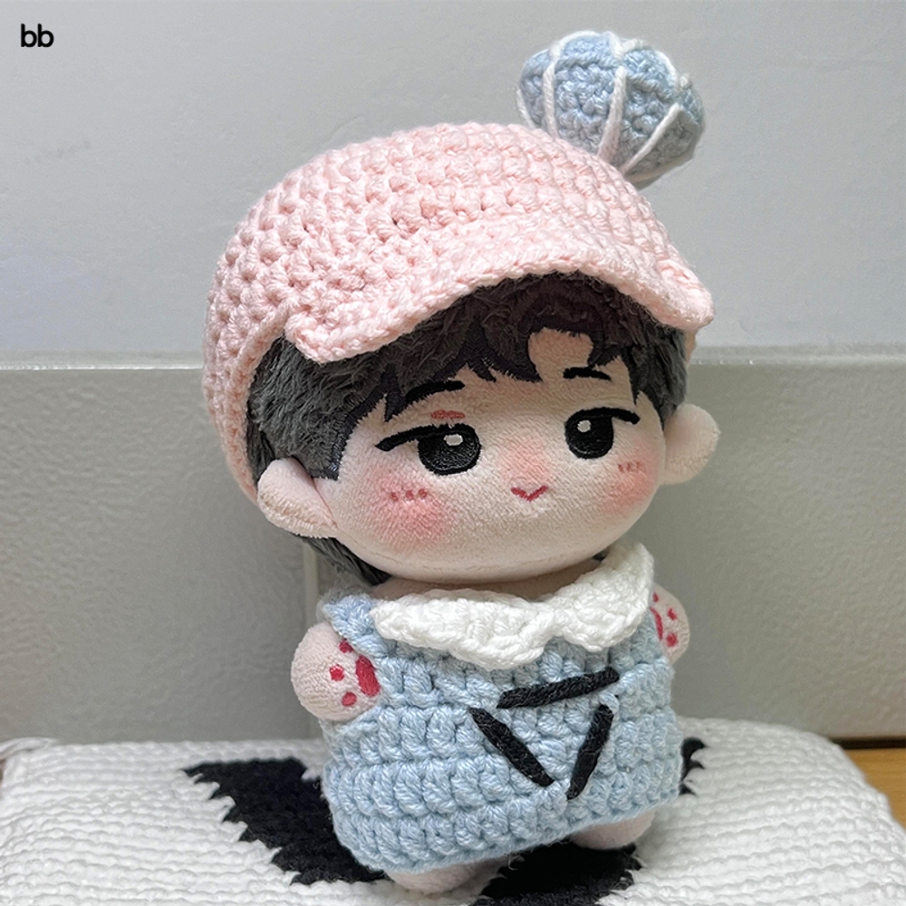 5cm 인형옷 DIY 솜 파우치 귀여운 펜던트 모자 천사 소품 망토 의상 뜨개 악마 야구