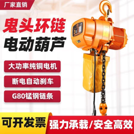 [해외]전동 호이스트 1톤 윈치 크레인 2톤 와이어 레바 체인블럭 01.고정0.5톤단일체인4미터380V