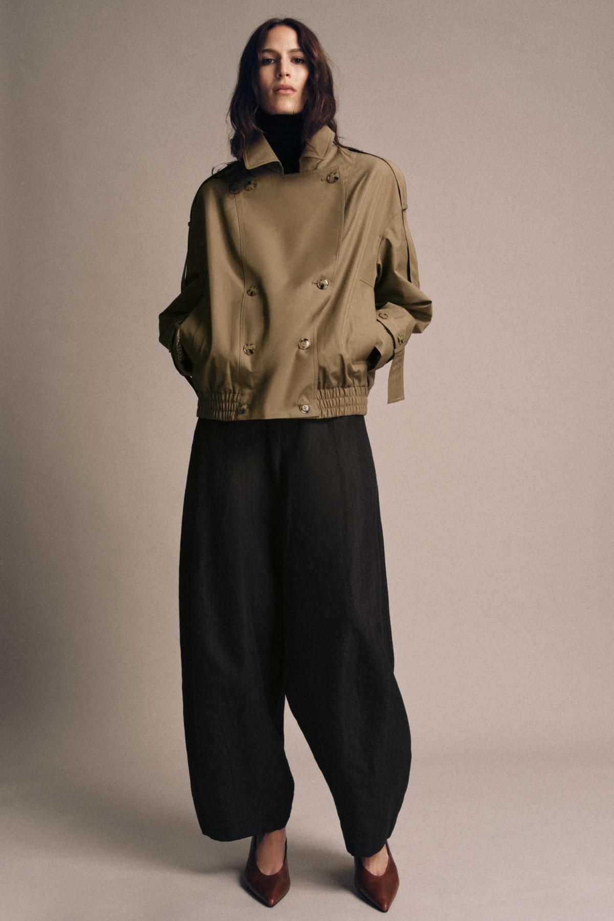 자라 탈착식 퍼카라 트렌치코트 3811/264 LIGHT KHAKI - 상세 이미지 2